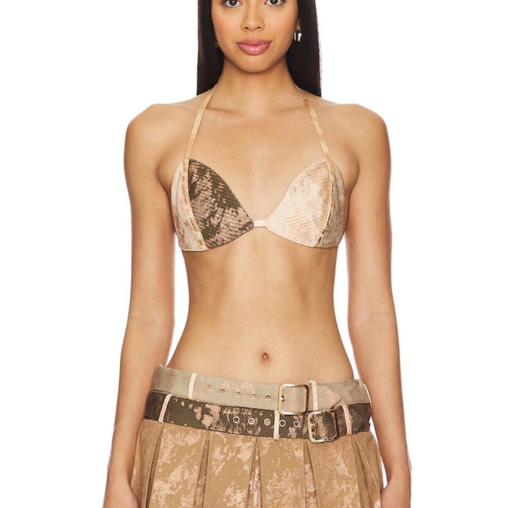 [NWT] Retrofete Aveline Bra Top in Coated Sand Dust